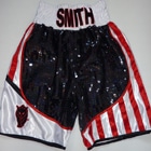 smith sunderland sparkle shorts boxing shorts custom made handmade london lonsdale hatton boxing promotions amateur fights fighters kits shorts designer england outline names embroidery black boxfit sugar rays ampro boxxerworld boxxerworld amir khan newcastle clubs box nation eddie hearn mma fighters