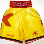 khan yellow boxing shorts