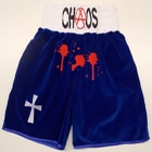 tom chaos carus liverppol custom made boxing shorts and ring jacket robe poncho blue velvet white basic buy it now design your own
