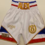 french boxing shorts trunks suzi wong white design your own made custom