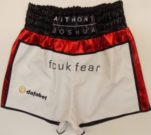 anthony joshua boxing shorts front