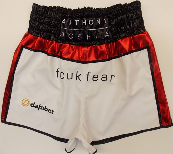 anthony joshua boxing shorts front