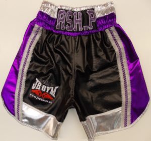 Black Snake Skin Boxing Shorts front