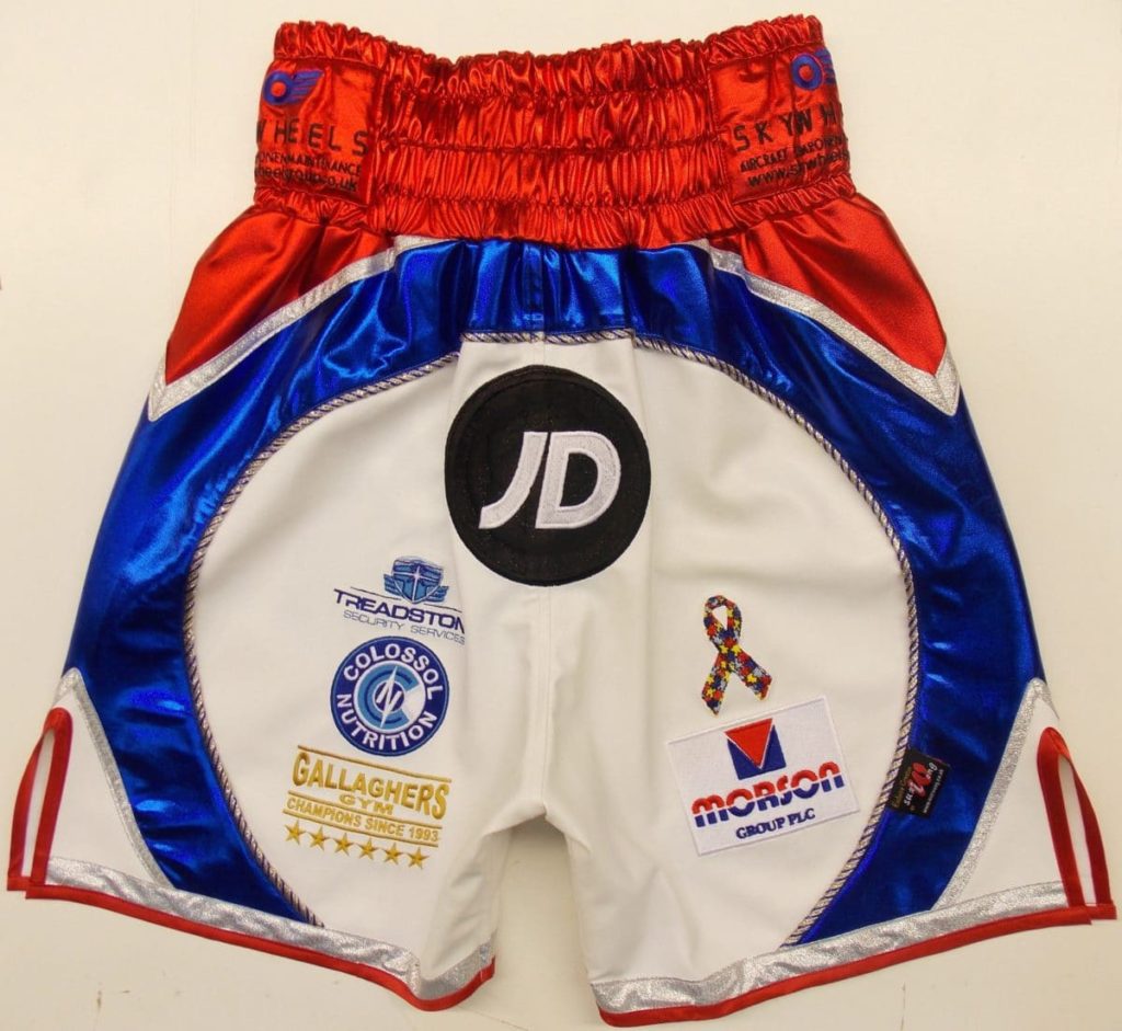Anthony Crolla boxing trunks back