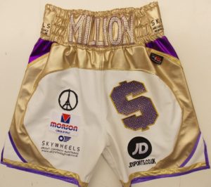 gold fight shorts front