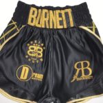 Burnett Black and Gold Boxing Shorts
