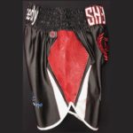 ben sheedy black red and silver boxing shorts