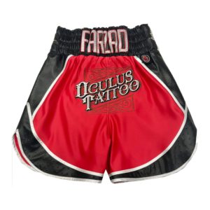 red boxing shorts
