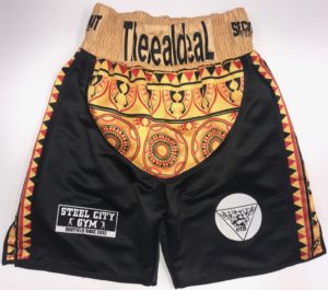 African boxing shorts Suzi Wong custom made