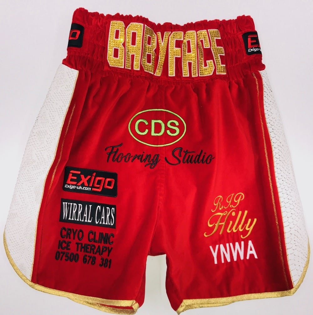 Paul butler red velvet boxing shorts