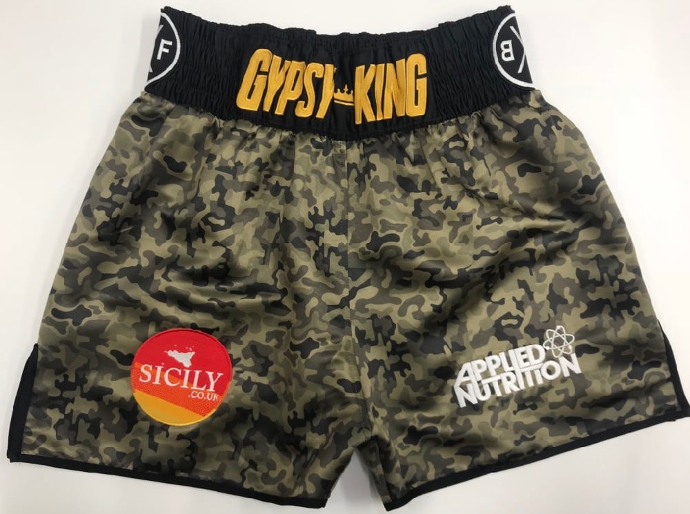 tyson fury camo boxing shorts