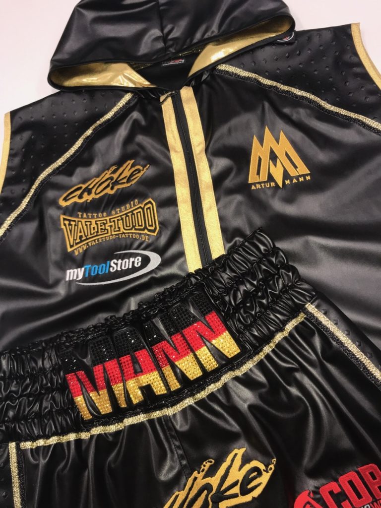 Arthur Mann German flag name boxing shorts
