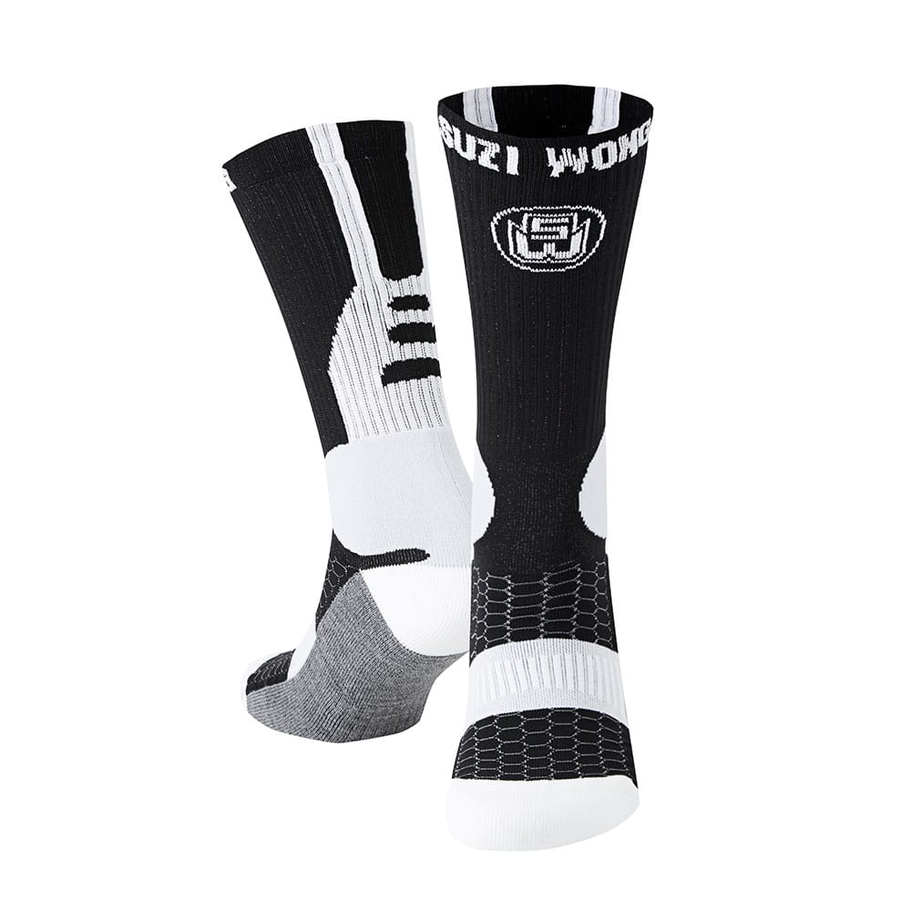 Suzi Wong black and white boxing socks 2019