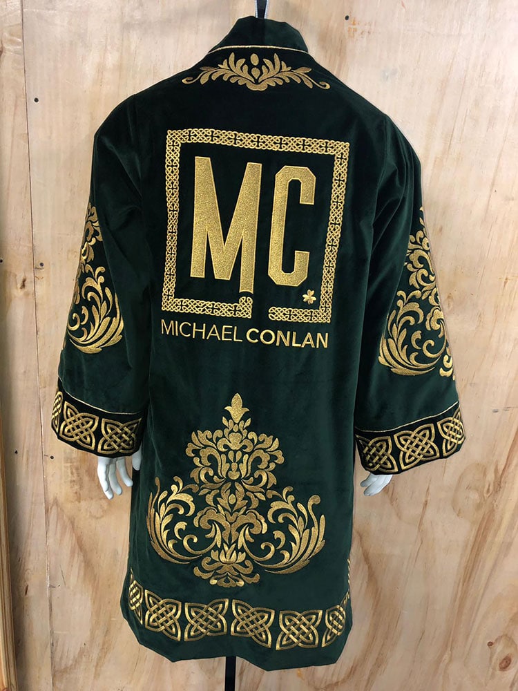 Michael Conlan ggg green celtic boxing robe back