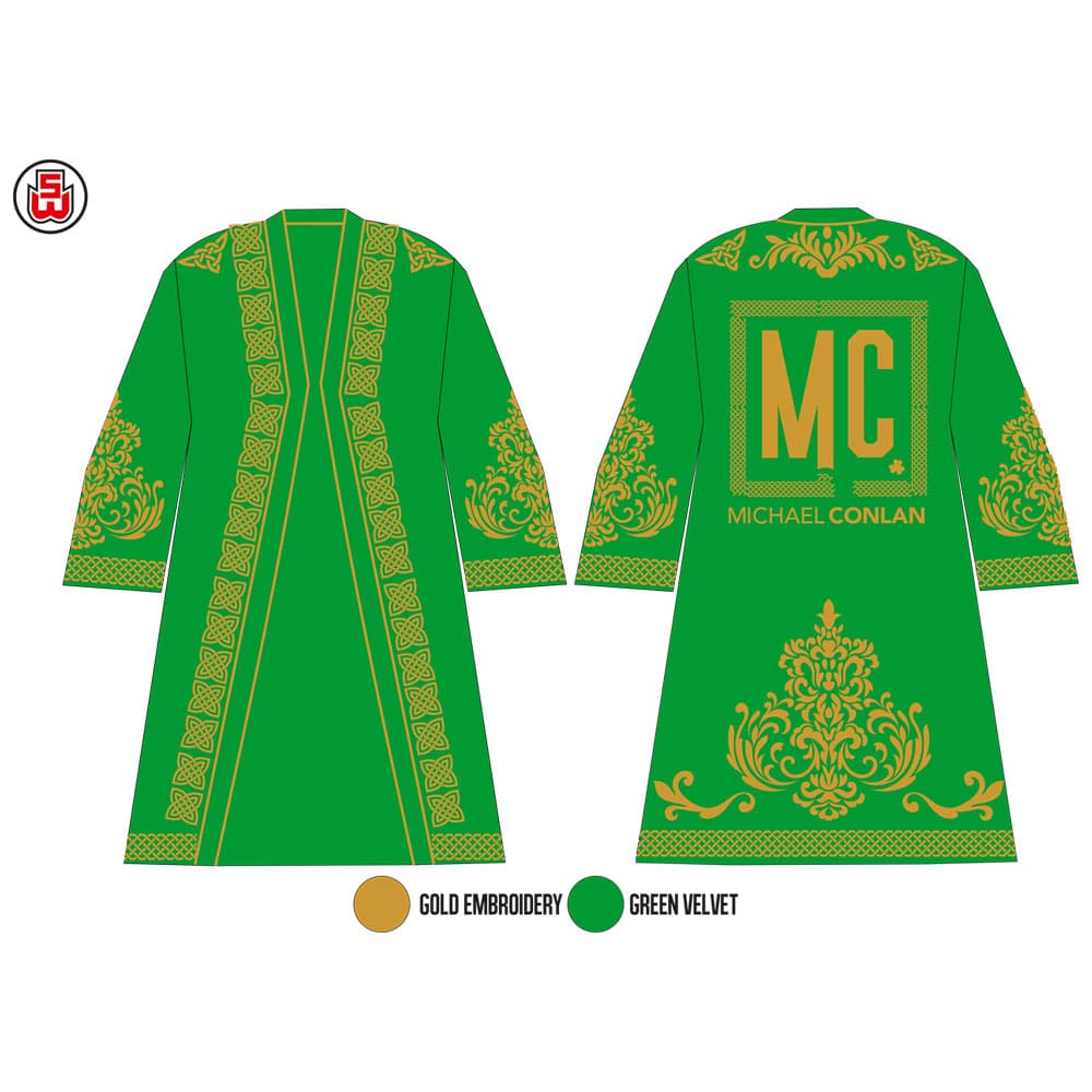 Michael Conlan green boxing robe embroidery Madison square garden st Patricks day