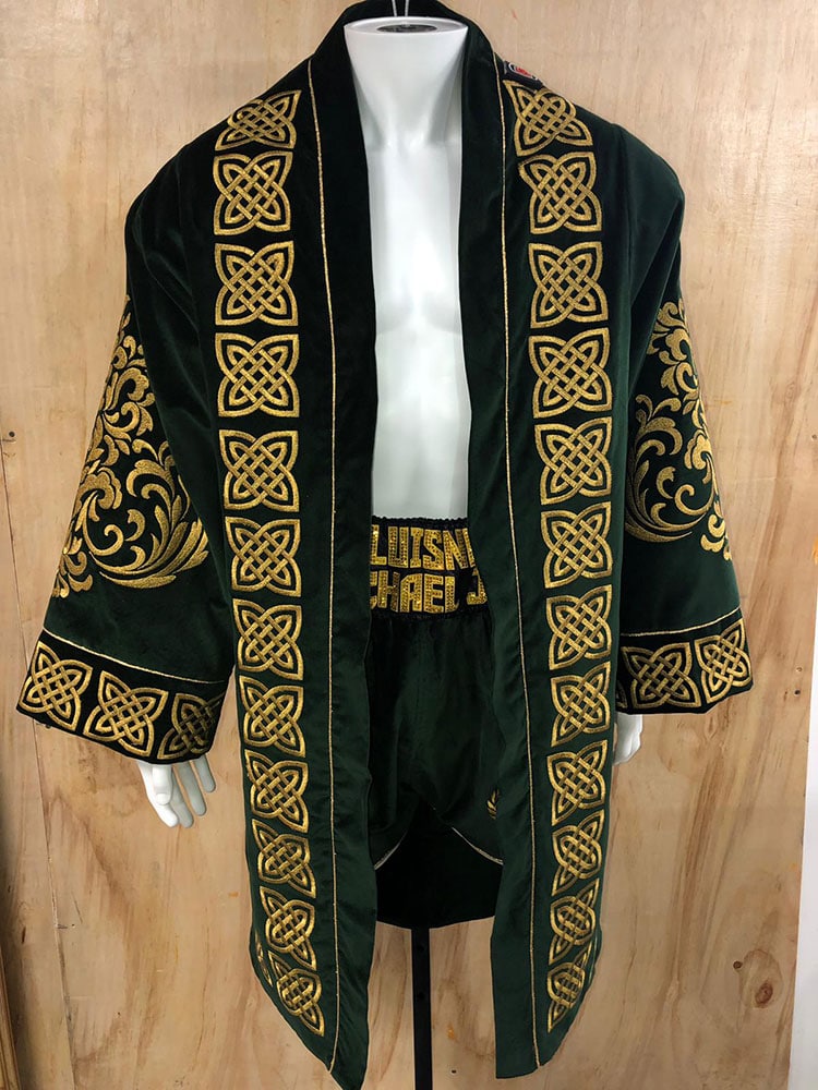 Michael Conlan ggg green celtic boxing robe front