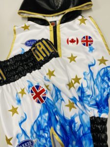smoke boxing shorts and ring jacket