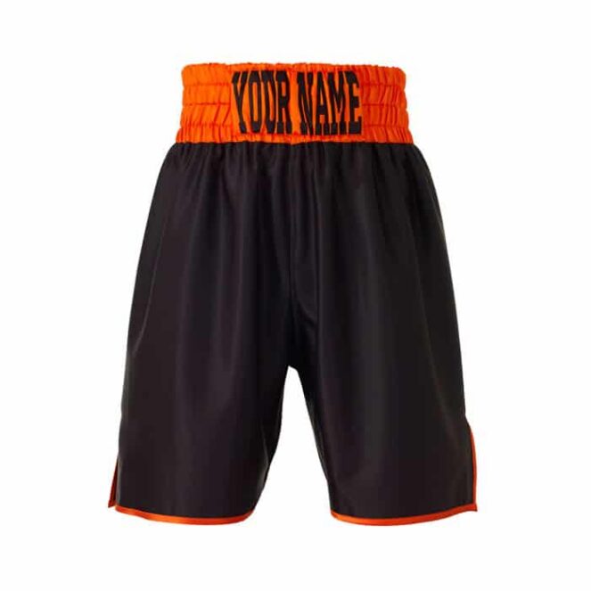 Black and Orange Customisable Boxing shorts Black and Orange Customisable Boxing shorts