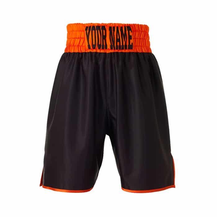 Black and Orange Customisable Boxing shorts