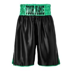 Black and Green Customisable Boxing shorts