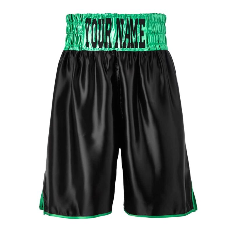 Black and Green Customisable Boxing shorts