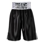 Black and Silver Customisable Boxing shorts