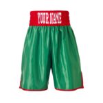 Green Boxing shorts with Red Waist Band