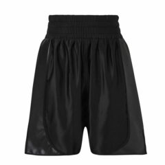 Chisora Black Satin and Faux Leather Snake Skin Front
