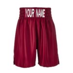 Maroon Satin Customisable Boxing Shorts