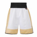 Mayweather White Gold and Black Customisable Boxing shorts