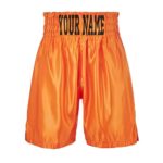 Orange Satin Customisable Boxing Shorts