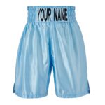 Sky Blue Satin Customisable Boxing Shorts