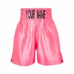 Pink Satin Customisable Boxing Shorts