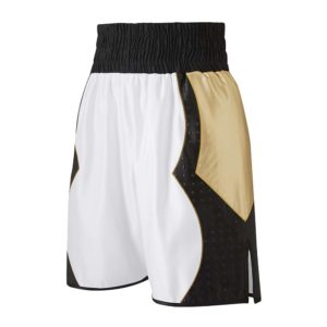 White, Black and Gold Morrison Boxing Shorts