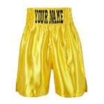 Yellow Satin Customisable Boxing Shorts