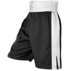 Classic Stripe Black and White Customisable Boxing Shorts