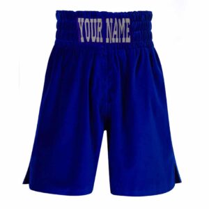 Royal Blue Velvet Boxing Shorts