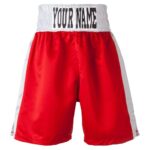 Red Boxing Shorts with White Stripe