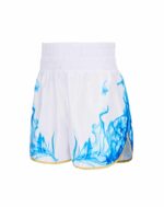 Blue & White Smoke Customisable Boxing Shorts