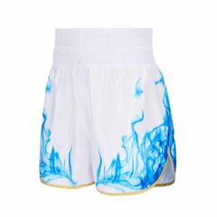 Blue & White Smoke Customisable Boxing Shorts