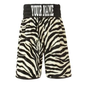 Zebra Print Customisable Boxing shorts