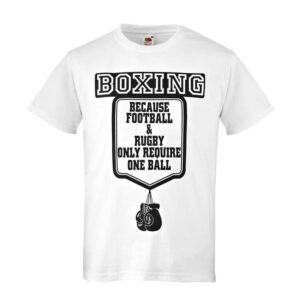 Football and Rugby White Boxing T-shirt