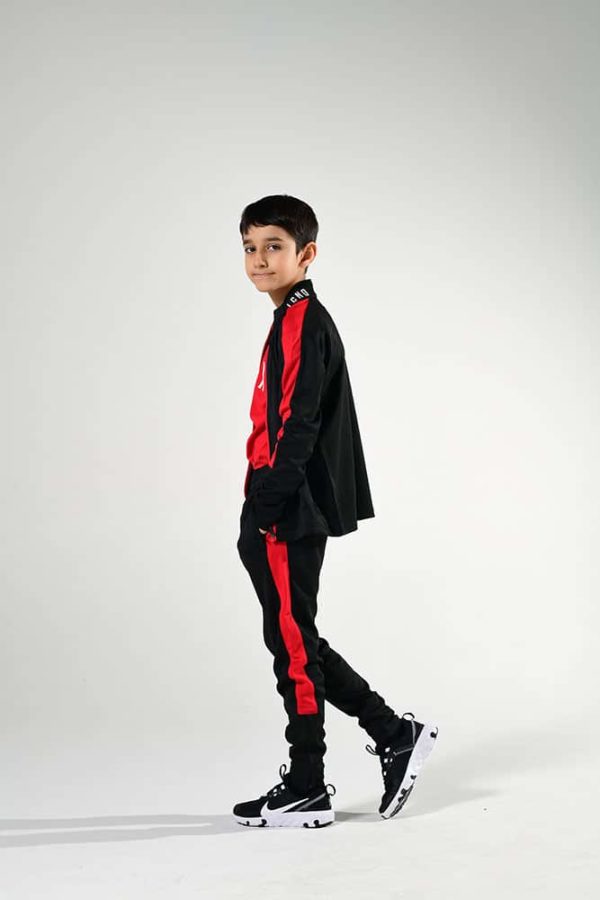 Black and Red LGND Kids Tracksuit