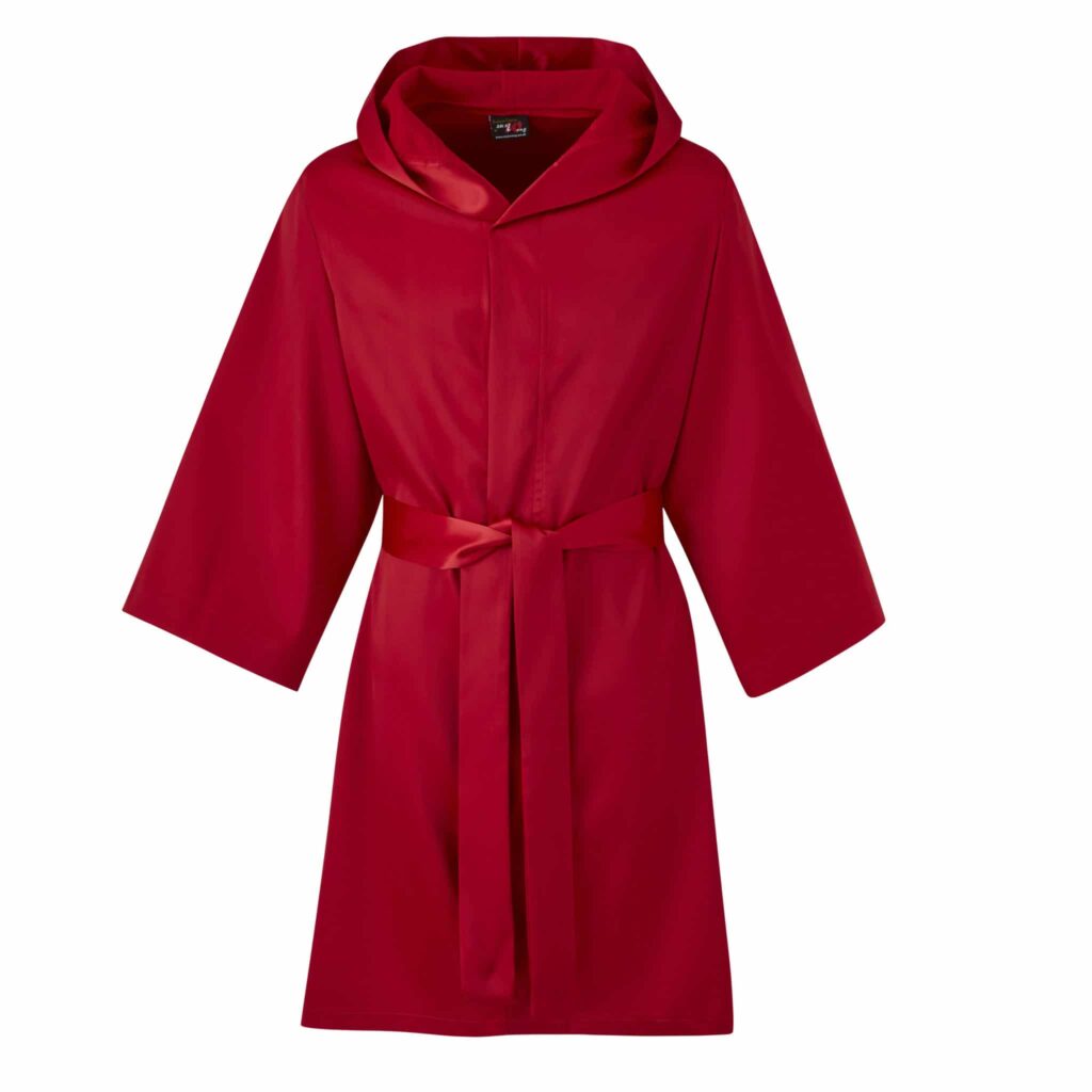 Customisable Classic Satin Red Boxing Robe