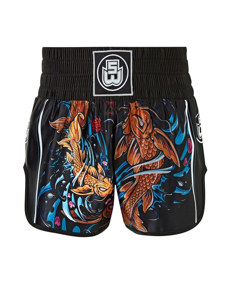 Suzi Wong Blue Koi Thai Boxing Shorts