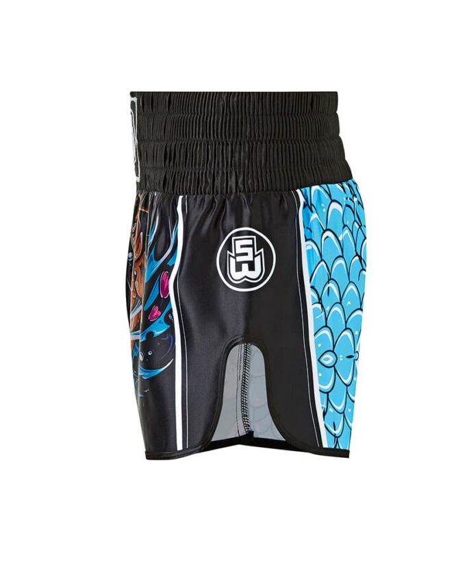 Blue Koi Thai Boxing Shorts