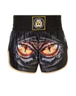 Black and Gold Eyes Muay Thai Boxing shorts