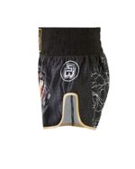 Black and Gold Eyes Muay Thai Boxing shorts side