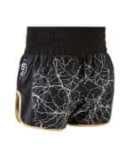 Black and Gold Eyes Muay Thai Boxing shorts Back