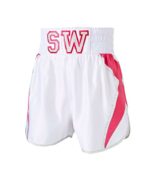 Women's Diamond White & Pink Boxing Shorts